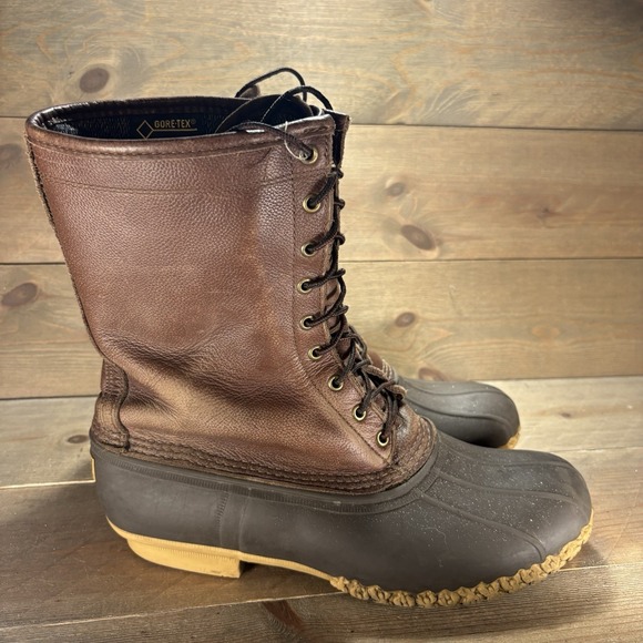 ll bean duck boots mens size 12 wide shoes brown waterproof waterproof boots main image 13